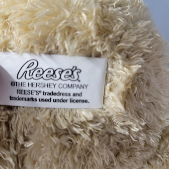 Reese's Bear Plush Galerie Teddy 8" Sitting Denim Jacket Stuffed Animal Toy - Picture 12 of 13